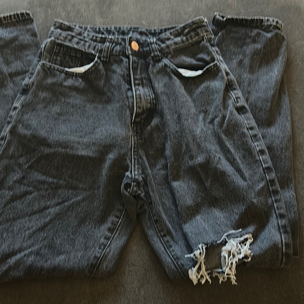 custom Black mom jeans